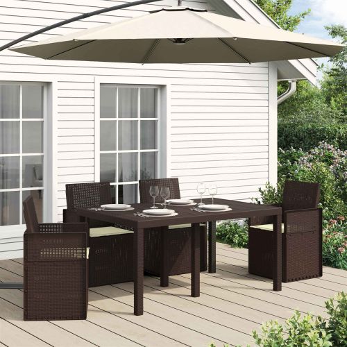 Възглавници за седалки 4 pcs Кремаво 47 x 36 x 2 см Полиестер