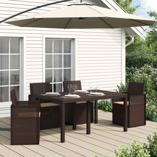 Възглавници за седалки 4 pcs Таупе 47 x 36 x 2 см Полиестер