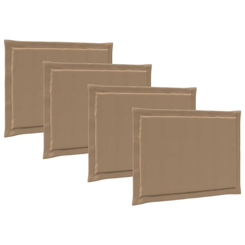 Възглавници за седалки 4 pcs Таупе 47 x 36 x 2 см Полиестер