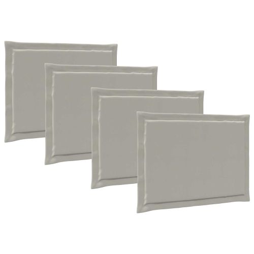 Възглавници за седалки 4 pcs Светлосиво 47 x 36 x 2 см
