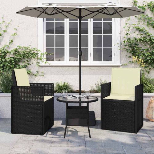 Възглавници за седалката и гърба 2 pcs Кремаво 47 x 45 x 2 см
