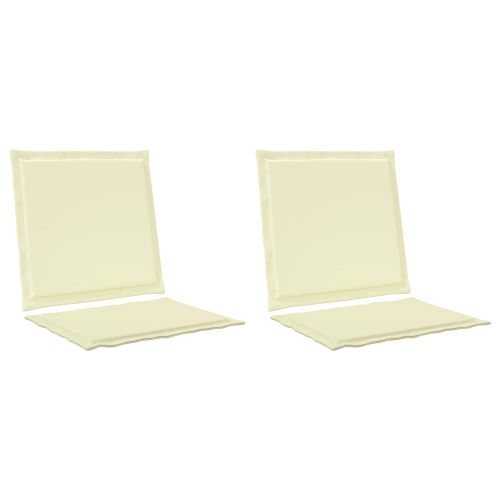 Възглавници за седалката и гърба 2 pcs Кремаво 47 x 45 x 2 см