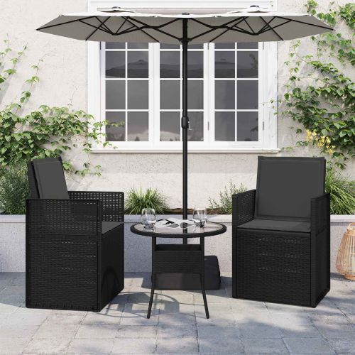 Възглавници за седалката и гърба 2 pcs Антрацит 47 x 45 x 2 см