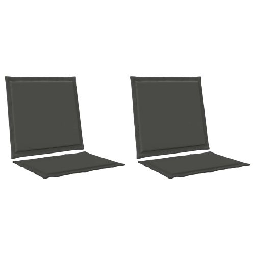 Възглавници за седалката и гърба 2 pcs Антрацит 47 x 45 x 2 см