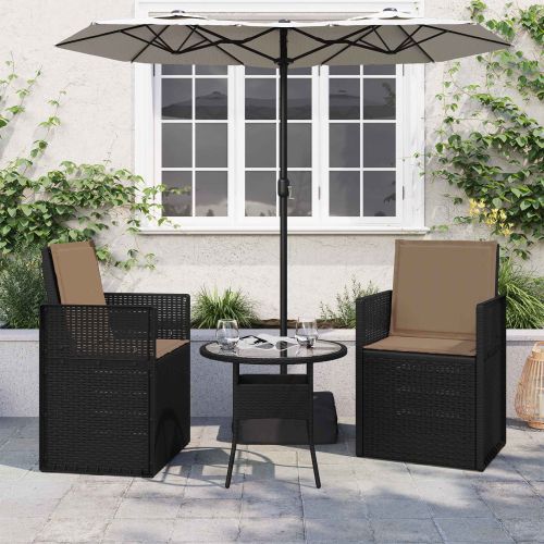 Възглавници за седалката и гърба 2 pcs Таупе 47 x 45 x 2 см