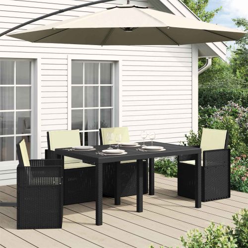Възглавници за седалката и гърба 4 pcs Кремаво 47 x 45 x 2 см