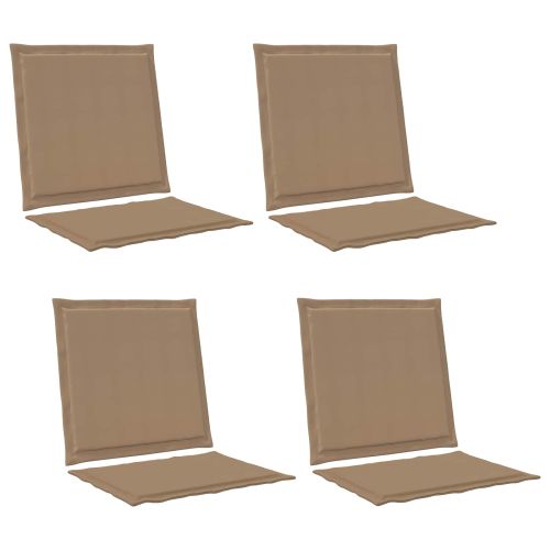 Възглавници за седалката и гърба 4 pcs Таупе 47 x 45 x 2 см