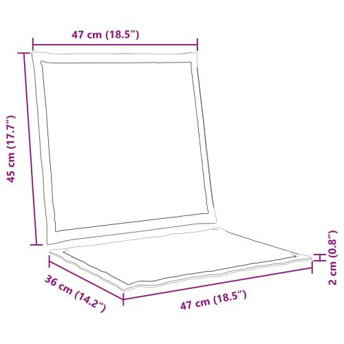 Възглавници за седалката и гърба 4 pcs Таупе 47 x 45 x 2 см