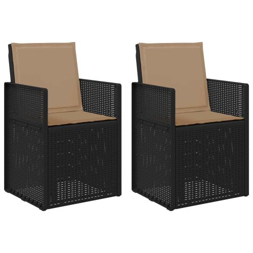 Градински Dining Столове 2 pcs Антрацит и таупе ПП