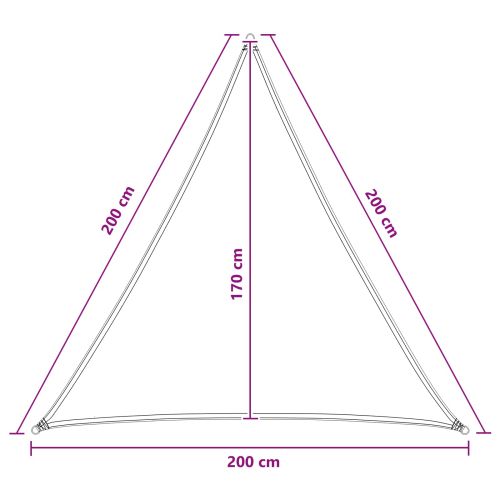 Слънцезащитен плат Кафяво 2 x 2 x 2 m HDPE