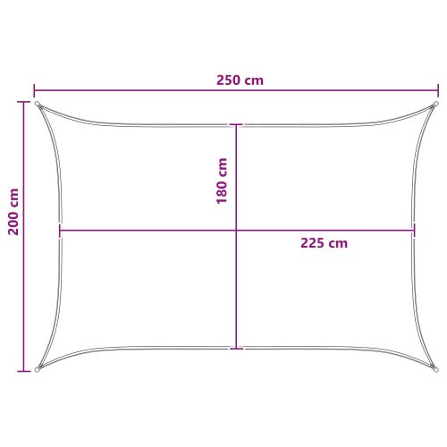 Слънцезащитен плат 2 x 2,5 m HDPE Правоъгълна Синьо и бяло