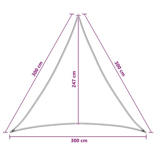 Слънцезащитен плат Синьо и бяло 3 x 3 x 3 m HDPE