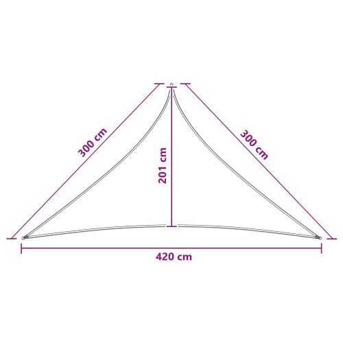 Слънцезащитен плат 3 x 3 x 4,2 m HDPE