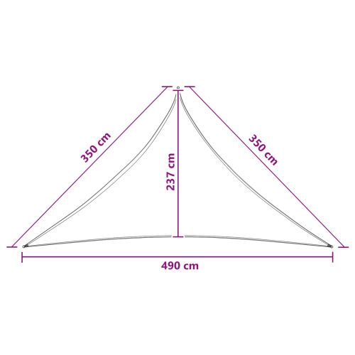 Слънцезащитен плат 3,5 x 3,5 x 4,9 m HDPE Триъгълник