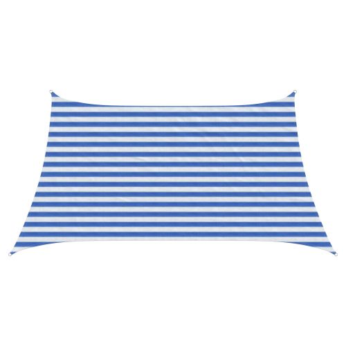 Слънцезащитен плат Синьо и бяло 3 / 4 x 2 m HDPE