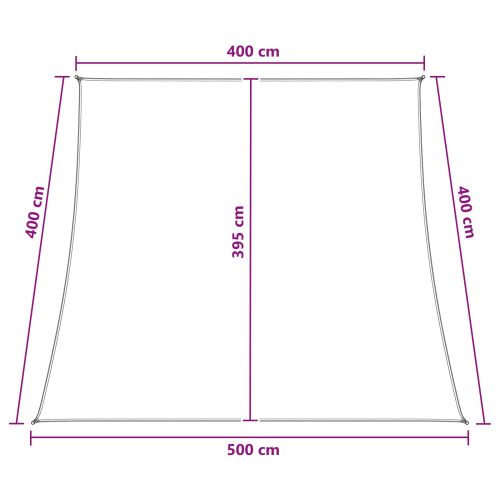 Слънцезащитен плат Светлосив и бял 4 / 5 x 4 m HDPE