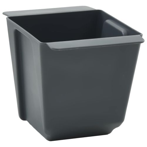 Кутиите за цветя за евро палети 24 pcs Сиво 13,5 х 9 х 9,5 см