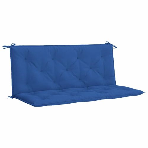 Възглавница за градинска пейка синя 120x(50+50)x7 см оксфорд