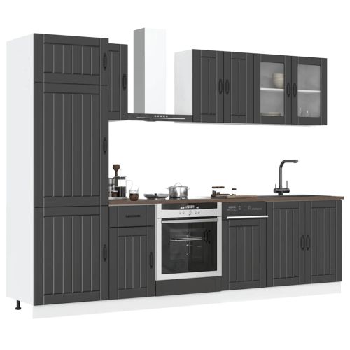 Комплект кухненски шкафове от 8 части Kalmar, инженерно дърво