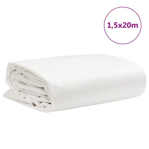 Брезент бял 1,5x20 м 650 г/м²