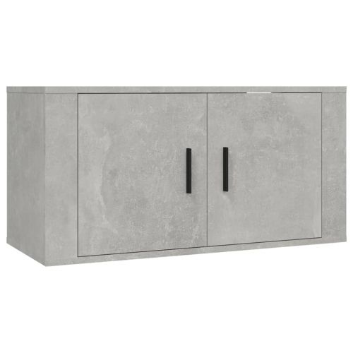 ТВ шкафове за стенен монтаж, 3 бр, бетонно сиви, 80x34,5x40 см