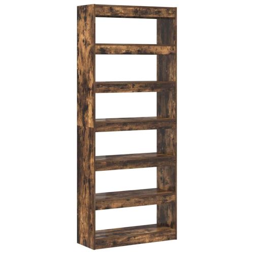 Шкаф за книги 6 нива 80 x 30 x 198 см Инженерна дървесина