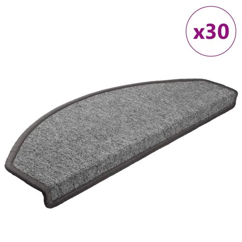 Изтривалки за стълби, 30 бр., 65x24x4 см, тъмносиви, полукръгли, големи