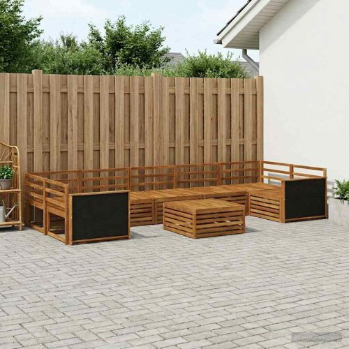 Комплект дивани за открито 8 pcs Натурално