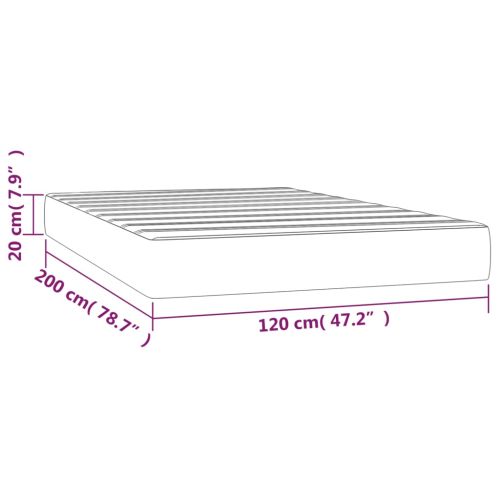 Матрак за легло с покет пружини средна твърдост черен 120x200x20 см плат