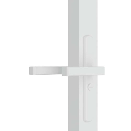 Интериорна врата 83x201,5 см бяла ESG стъкло и алуминий