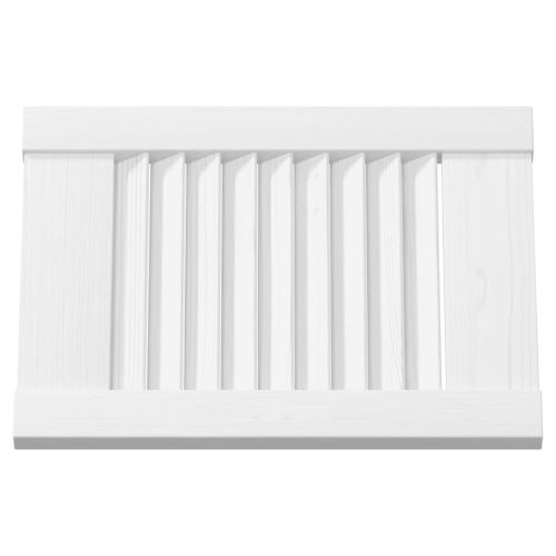 Врати за шкафове Louvred Design 2 бр., бели 39,5x29,5 см