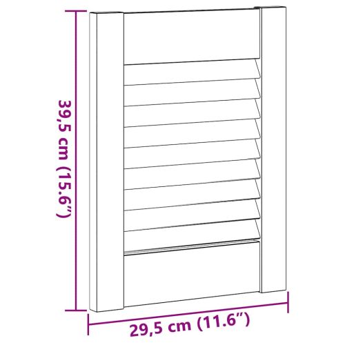 Врати за шкафове Louvred Design 2 бр., бели 39,5x29,5 см