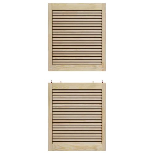 Врата за шкаф с врата 2 бр. Натурално 140,5 x 2,1 x 59,5 см