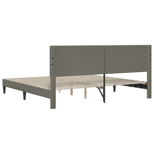 Рамка за легло Светлосиво 200 x 200 cm Кордюрова тъкан