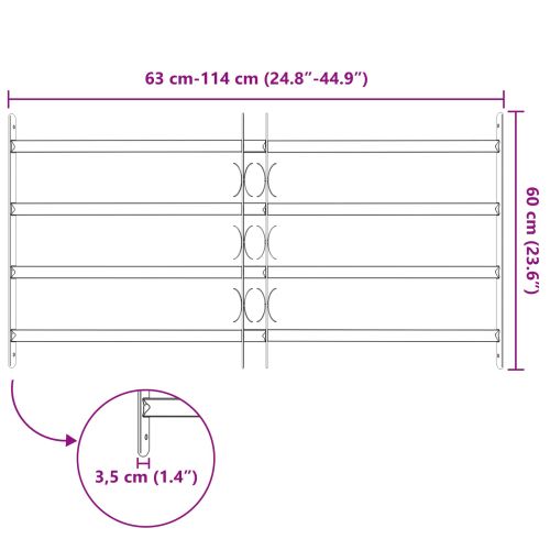 Сигурностна решетка за прозорци с 4 поперечни ленти 3 pcs
