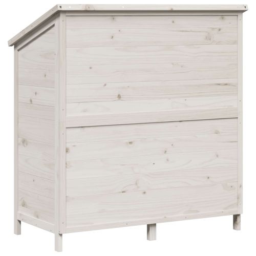 Градина постройка Бяло 106,5 x 56 x 113,5 см