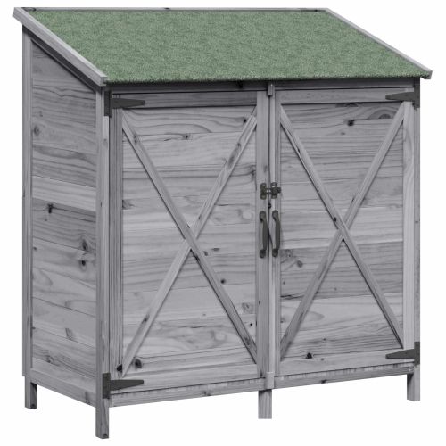Градина постройка Сиво 106 x 56 x 113,5 см Инженерна дървесина