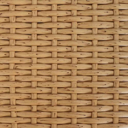 Градинска маса Натурално 55 x 55 x 37 см PE Ратаново и Стъкло