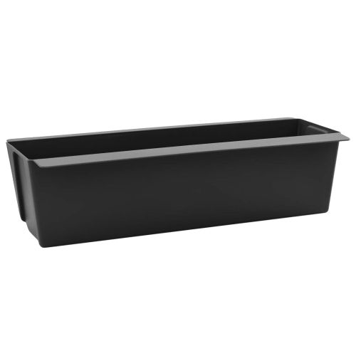 Кутиите за цветя за евро палети 12 pcs Черно 36 x 13,5 x 9,5 см
