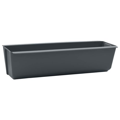 Кутиите за цветя за евро палети 24 бр. Сиво 36 x 13,5 x 9,5 см