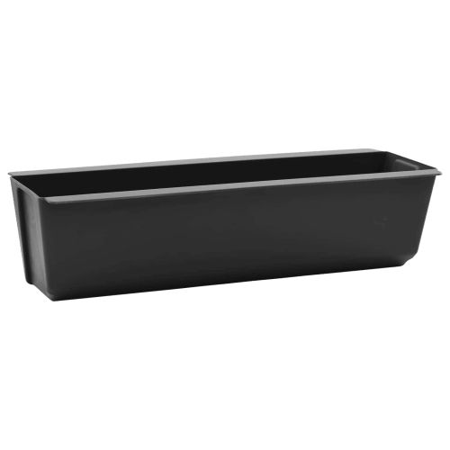 Кутиите за цветя за евро палети 24 бр. Черно 36 x 13,5 x 9,5 см
