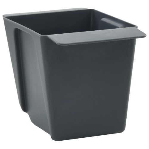 Кутиите за цветя за евро палети 12 pcs Сиво 13,5 х 9 х 9,5 см