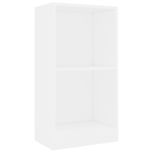 Етажерка за книги, бяла, 40x24x75 см, инженерно дърво