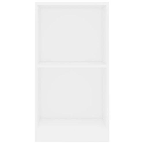 Етажерка за книги, бяла, 40x24x75 см, инженерно дърво