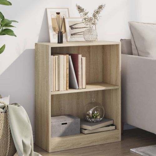 Етажерка за книги, сонома дъб, 60x24x76 см, инженерно дърво