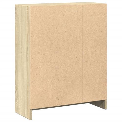 Етажерка за книги, сонома дъб, 60x24x76 см, инженерно дърво