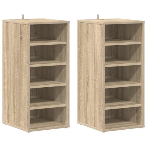Шкафове за обувки 2 бр дъб сонома 31,5x35x70 см инженерно дърво