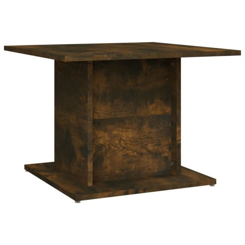 Кафе маса, опушен дъб, 55,5x55,5x40 см, инженерно дърво