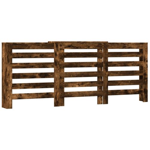 Капак за радиатор, опушен дъб, 205x21,5x83,5см, инженерно дърво