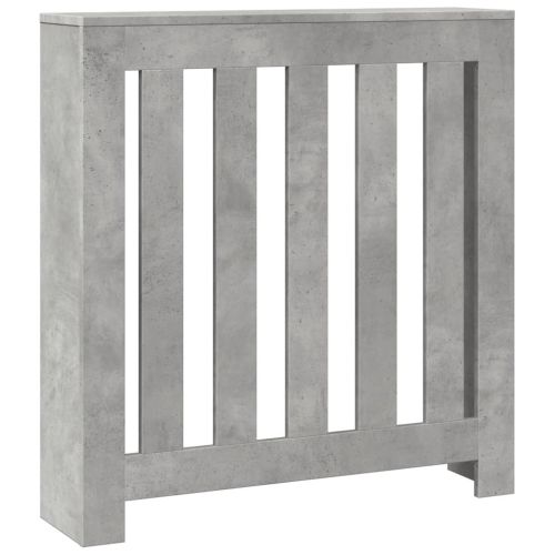 Капак за радиатор, бетонно сив, 78x20x82 см, инженерно дърво